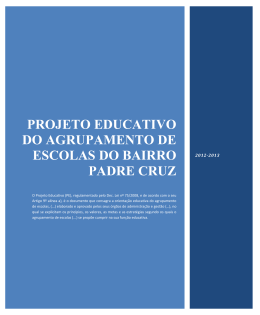 Projeto educativo do agrupamento de escolas do bairro