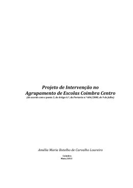 Projeto de Intervenção no Agrupamento de Escolas Coimbra Centro