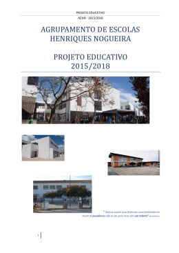 Projeto Educativo 2015-2018 - Agrupamento de Escolas Henriques