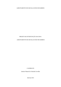 AGRUPAMENTO DE ESCOLAS JO&Atilde;O DE BARROS PROJETO DE