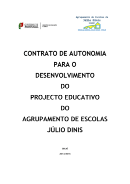 Contrato de Autonomia de Agrupamento de Escolas J&uacute;lio Dinis
