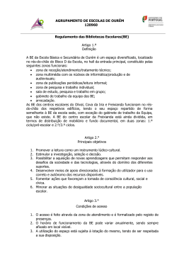 AGRUPAMENTO DE ESCOLAS DE OUR&Eacute;M 120960 Regulamento