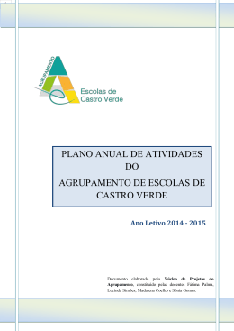 Planos Anual de Atividades 2014-2015 - Agrup. Escolas