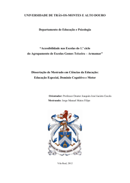 Acessibilidade nas escolas do 1.&ordm; ciclo do Agrupamento de Escolas
