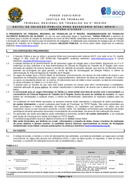 Edital de Sele&ccedil;&atilde;o P&uacute;blica para Estagi&aacute;rio N&iacute;vel M&eacute;dio