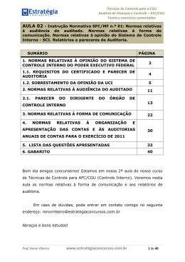 T&eacute;cnicas de Controle para a CGU Analista de Finan&ccedil;as e Controle