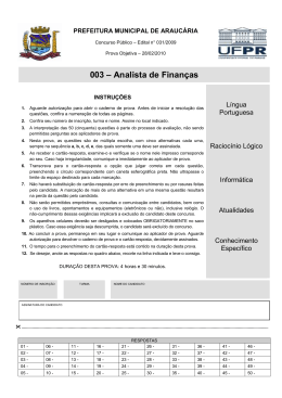 003 – Analista de Finanças - NC