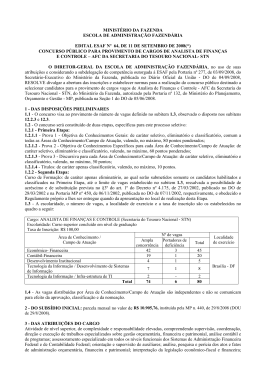 Edital - Secretaria do Tesouro Nacional