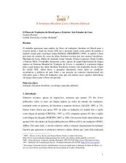 II Semin&aacute;rio Brasileiro Livro e Hist&oacute;ria Editorial