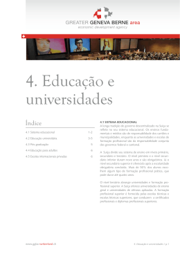 4. Educação e universidades