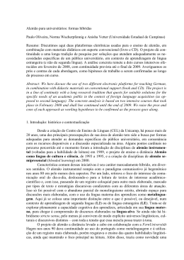 Alem&atilde;o para universit&aacute;rios: formas h&iacute;bridas Paulo