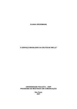 eliana grossmann &ldquo;o servi&ccedil;o brasileiro da deutsche welle&rdquo;