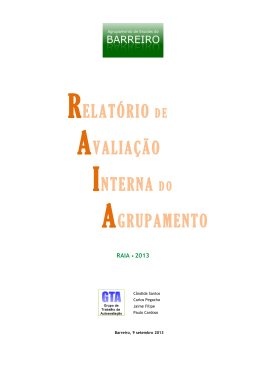 Relatório de Avaliação Interna do Agrupamento (2012/2013)