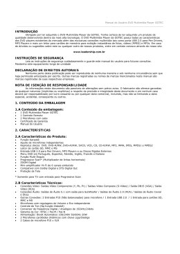 introdu&ccedil;&atilde;o instru&ccedil;&otilde;es de seguran&ccedil;a declara&ccedil;&atilde;o de direitos autorais