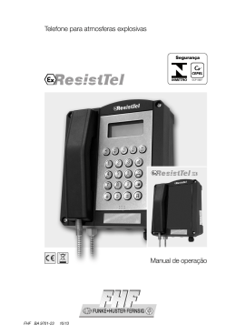 Telefone para atmosferas explosivas Manual de operação