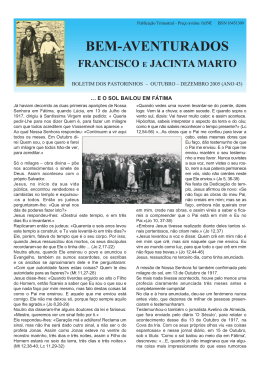 - Postula&ccedil;&atilde;o de Francisco e Jacinta Marto