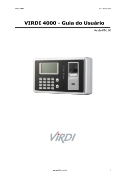 . VIRDI 4000 - Guia do Usu&aacute;rio