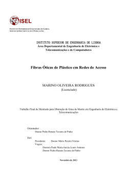Fibras &Oacute;ticas de Pl&aacute;stico em Redes de Acesso