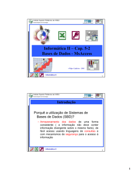 Inform&aacute;tica II - Escola Superior de Tecnologia