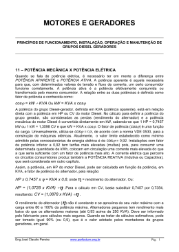 Motores e geradores PARTE II - Alternadores e grupos geradores