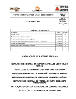 INSTALA&Ccedil;&Otilde;ES DE SISTEMAS PREDIAIS