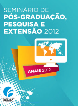 Anais 2012 - Universidade FUMEC
