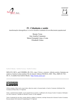 IV. Cidadania e sa&uacute;de