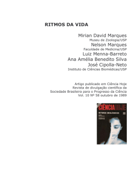 RITMOS DA VIDA Mirian David Marques Nelson Marques Luiz