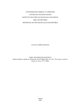 hist&oacute;ria, g&ecirc;nero e poder no cinema de Ana Carolina