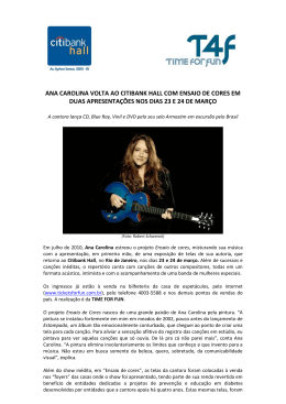 ana carolina volta ao citibank hall com ensaio de cores em