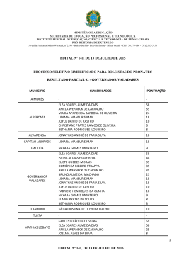 Resultado Parcial 2 - Governador Valadares