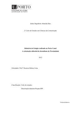 Jaime Dagoberto Almeida Dias 2&ordm; Ciclo de Estudos em Ci&ecirc;ncias da