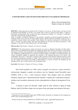 o sincretismo atrav&eacute;s do estranho em o pagador de
