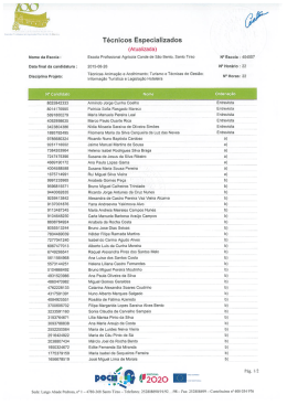 Lista Horario 22 - Escola Profissional Agrícola Conde de São Bento