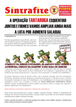 Campanha Salarial 2013/2014 Op. Tartaruga