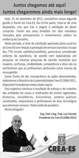 Juntos chegaremos ainda mais longe! - CREA-ES
