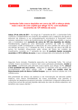 Santander Totta SGPS - Nota de Resultados 1&ordm; Sem. de 2011 pdf