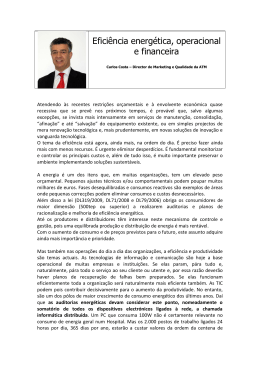 "Eficiência energética, operacional e financeira" - Carlos Costa