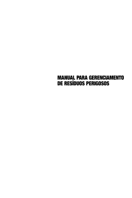 Acesse o manual para Gerenciamento de res&iacute;duos perigosos