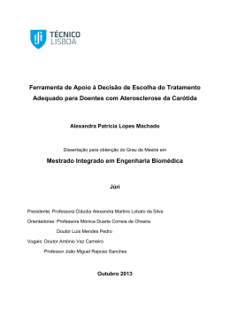 Ferramenta de Apoio &agrave; Decis&atilde;o de Escolha do Tratamento