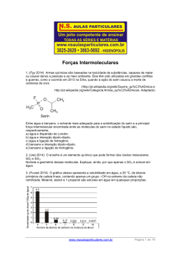 Atomística – Forças Intermoleculares