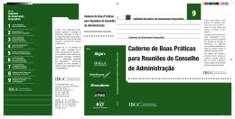 Caderno de Boas Pr&aacute;ticas para Reuni&otilde;es do Conselho de
