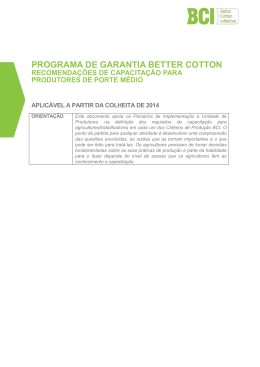 Recomendações de Capacitção