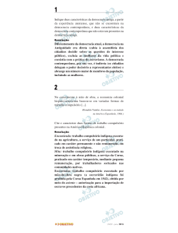 Indique duas caracter&iacute;sticas da democracia antiga