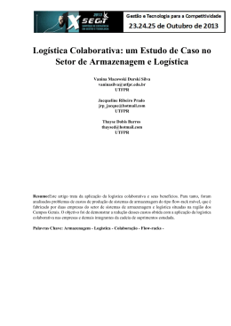 um Estudo de Caso no Setor de Armazenagem e Log&iacute;stica