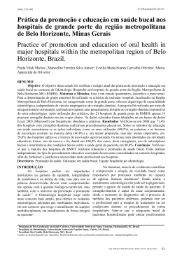 Pr&aacute;tica da promo&ccedil;&atilde;o e educa&ccedil;&atilde;o em sa&uacute;de bucal