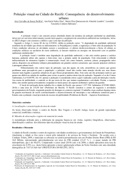 Polui&ccedil;&atilde;o visual na Cidade do Recife: Consequ&ecirc;ncia do