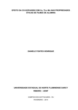 Efeito da co-dopagem com Ce, Tb e Mn nas propriedades