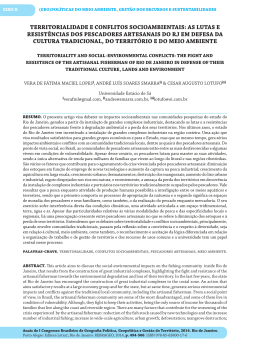 as lutas e resist&ecirc;ncias dos pescadores artesanais do rj em