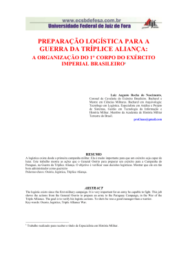 prepara&ccedil;&atilde;o log&iacute;stica para a guerra da tr&iacute;plice alian&ccedil;a